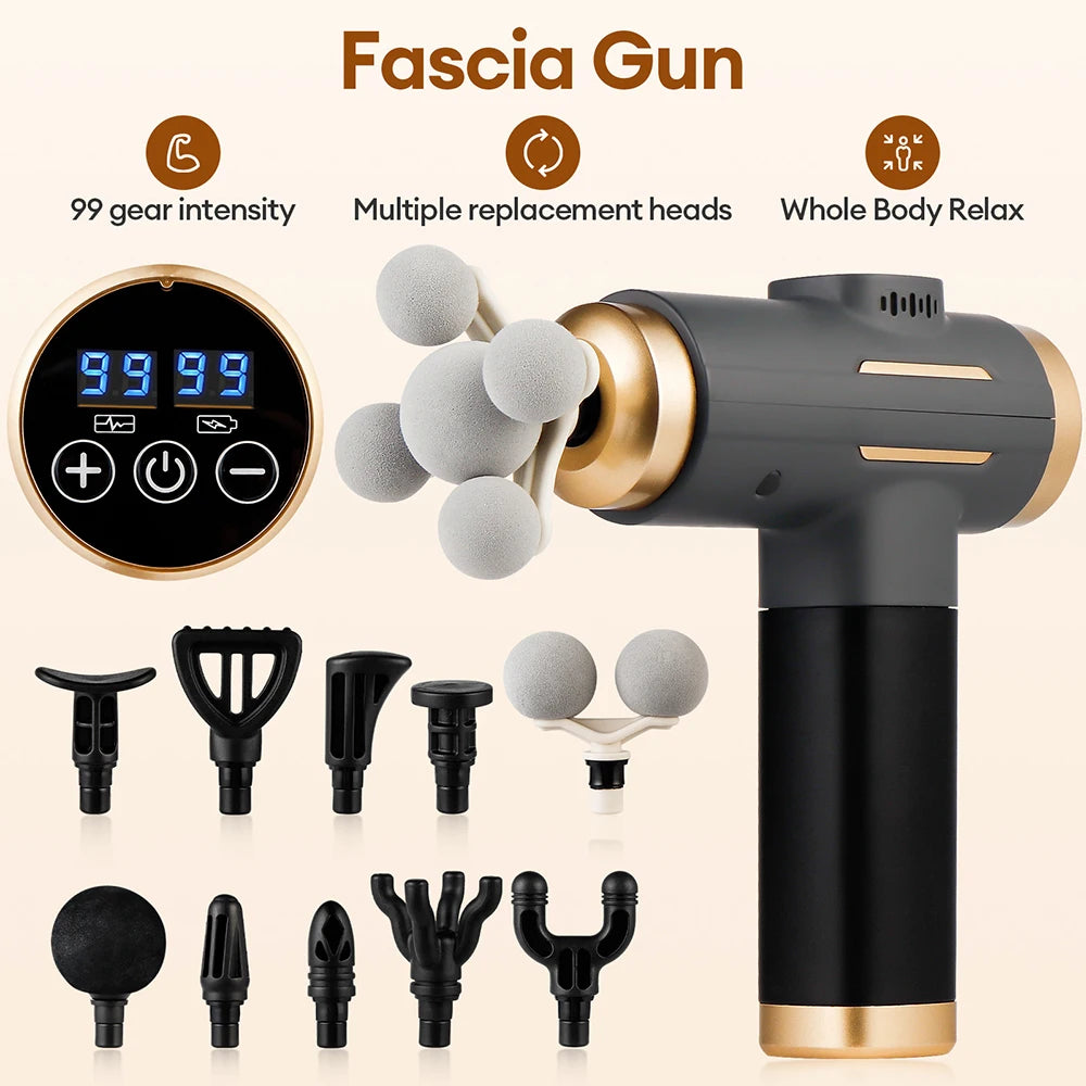Pistola de Masaje Muscular 11 en 1 – Recuperación Pro Gym